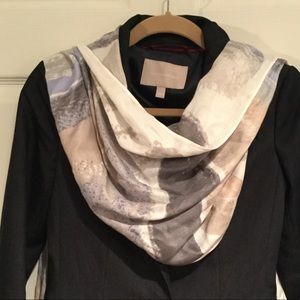 Paint-stroke print scarf